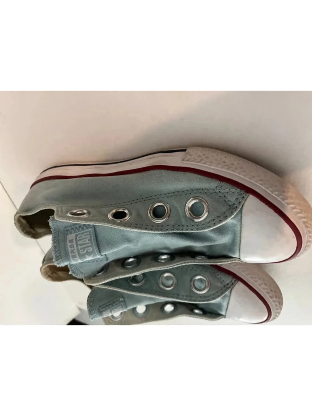 Converse Turquoise Blue All Star Slip-on Shoes Snickers Size 3 Girls